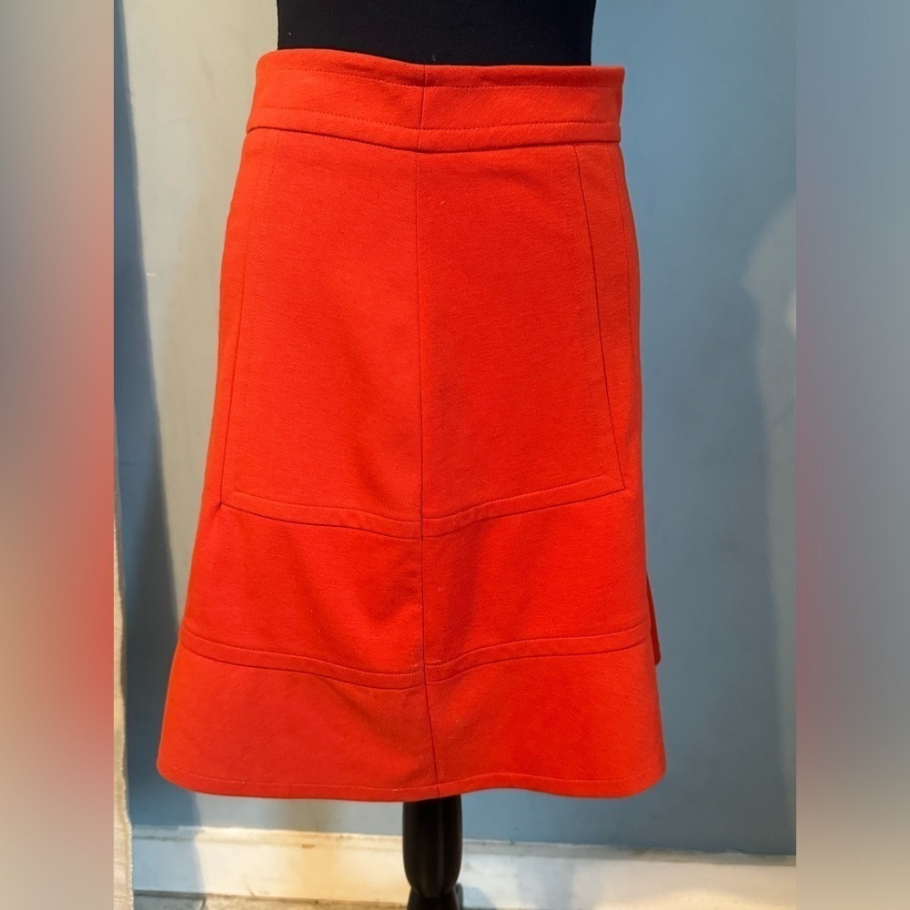 Mossimo Orange short knit tulip skirt elastic waist front pockets size 4